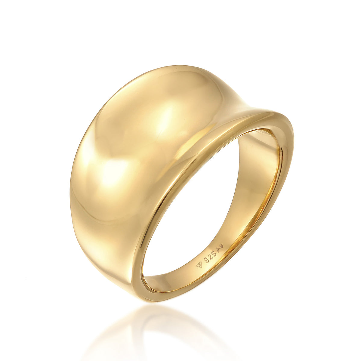 Gold - Elli | Bandring Oval | 925er Sterling Silber