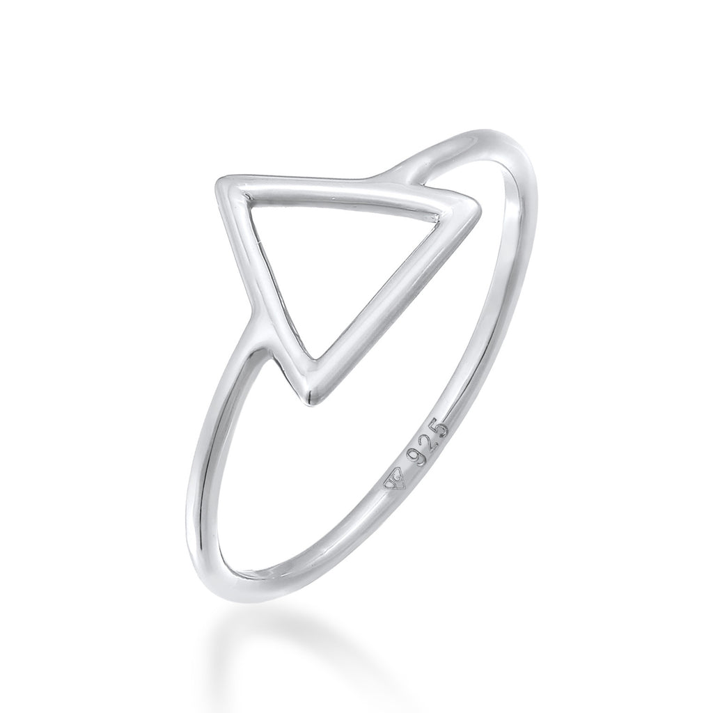 Silber - Elli | Ring Dreieck | 925er Sterling Silber