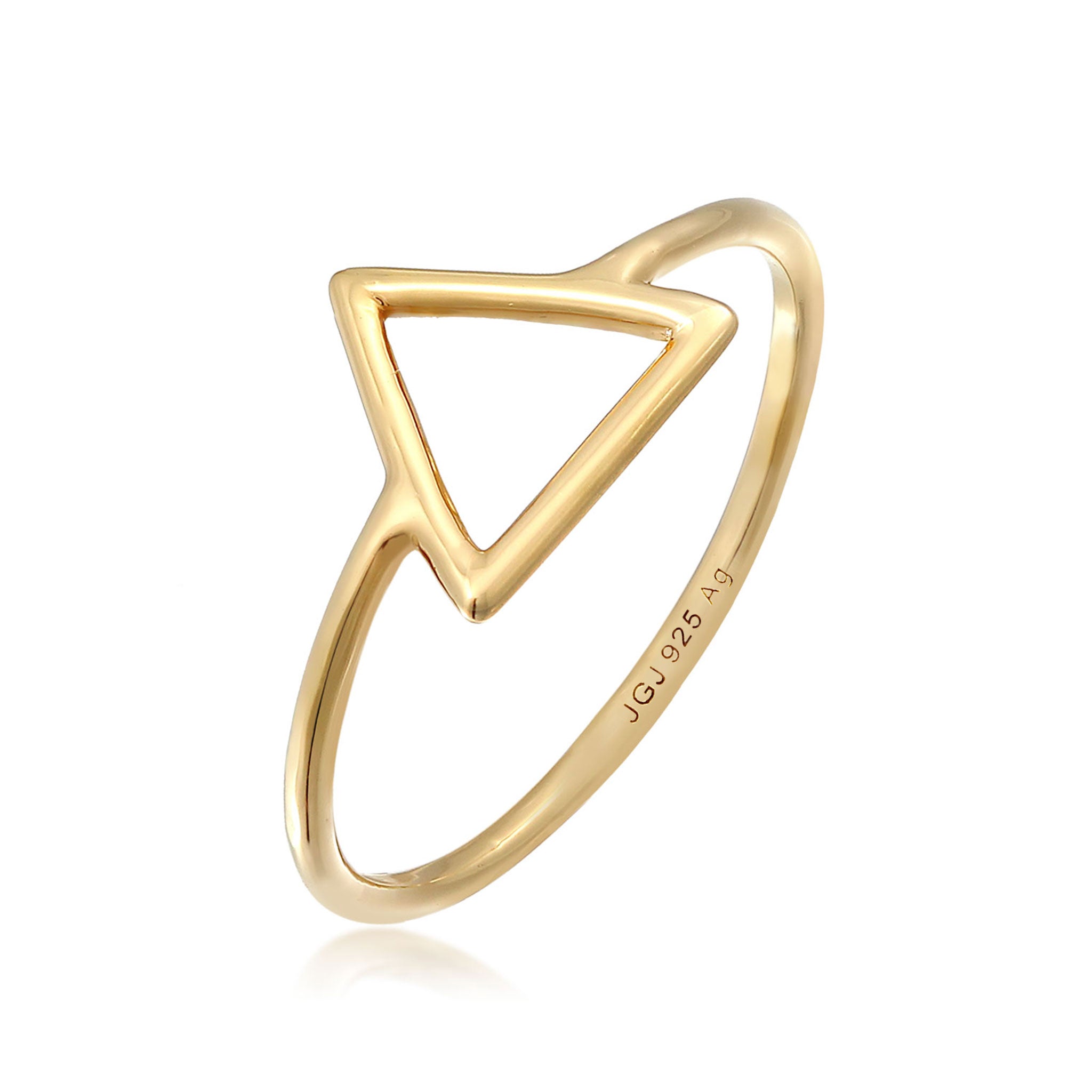 Gold - Elli | Ring Dreieck | 925er Sterling Silber