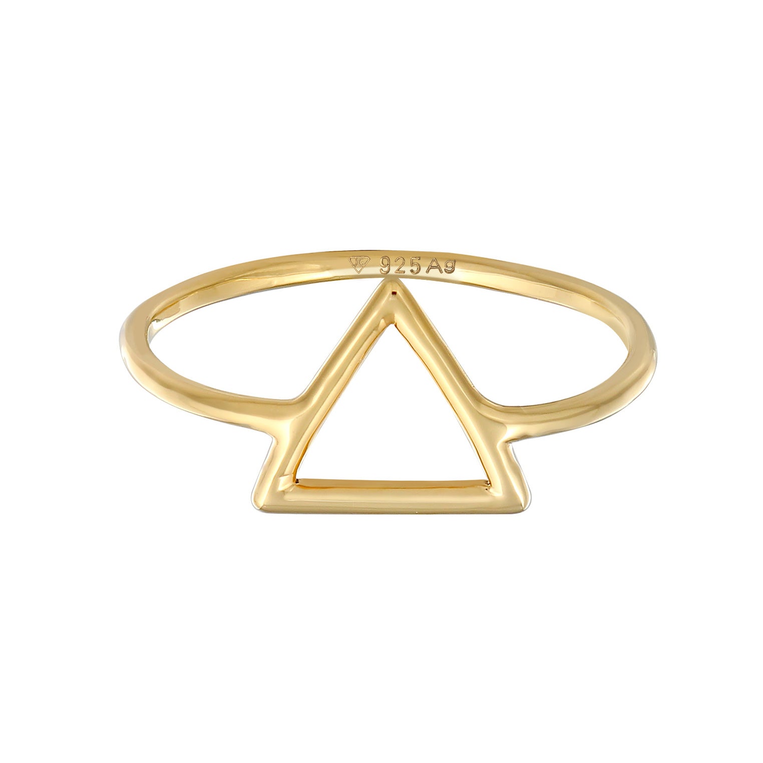 Gold - Elli | Ring Dreieck | 925er Sterling Silber