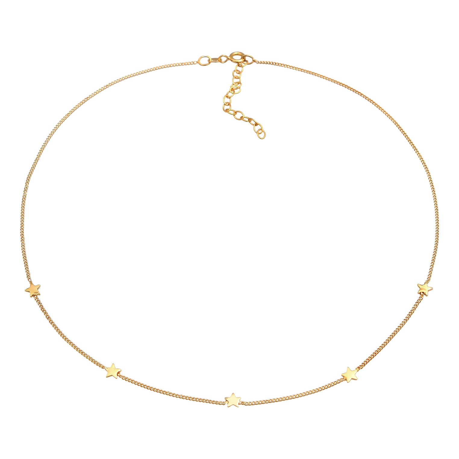 Gold - Elli | Choker Stern Astro | 925er Sterling Silber