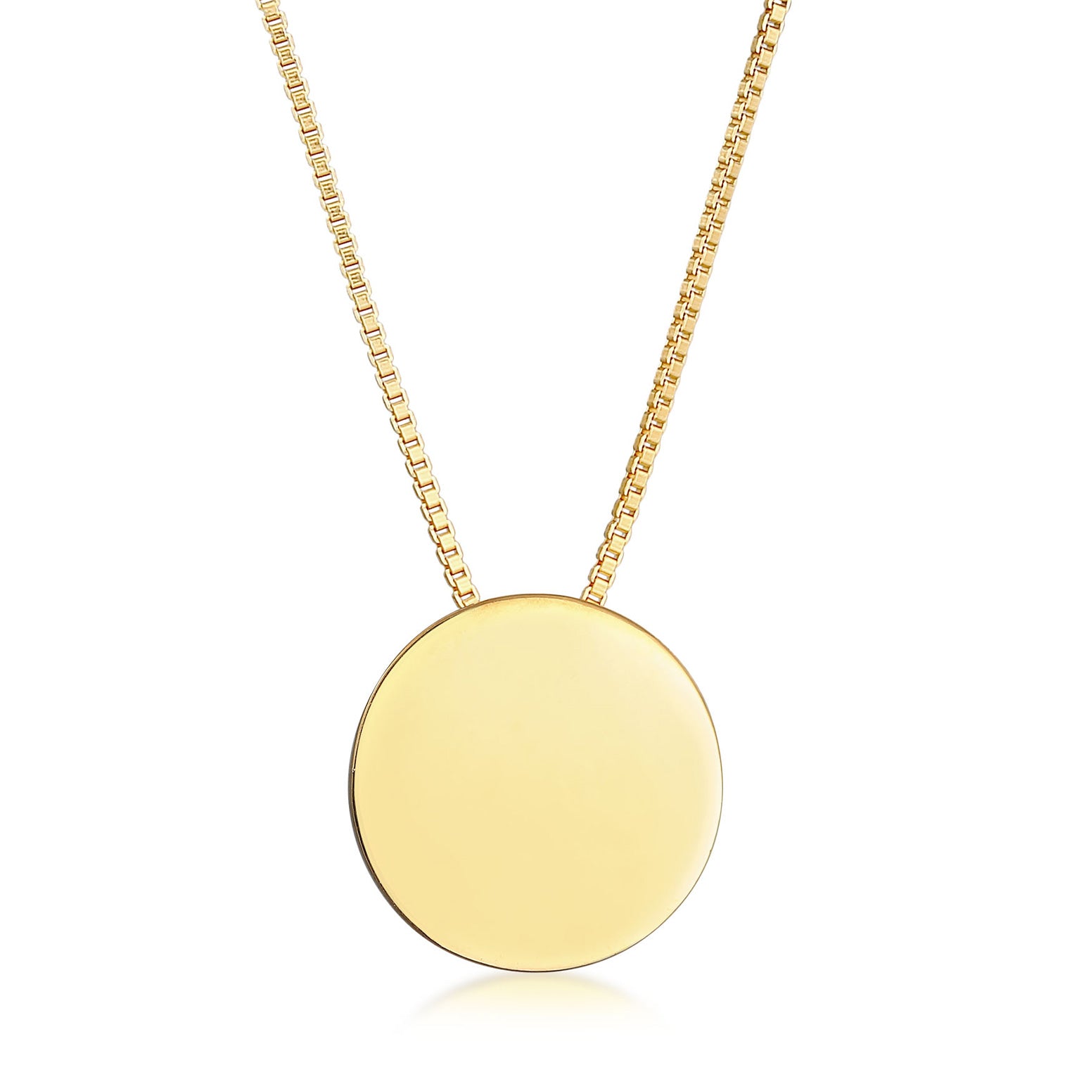 Gold - Elli | Halskette Plättchen Basic | 925er Sterling Silber