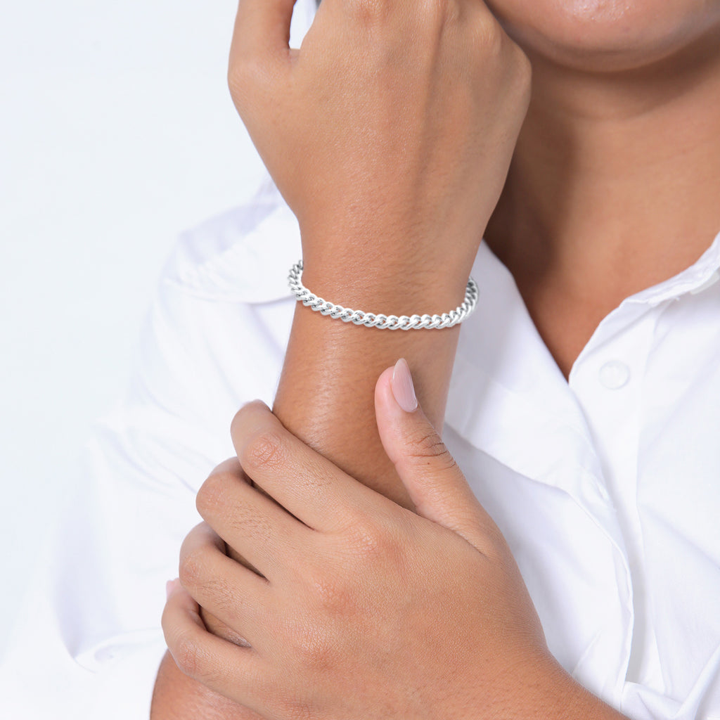Silber - Elli PREMIUM | Armband Massiv | 925er Sterling Silber