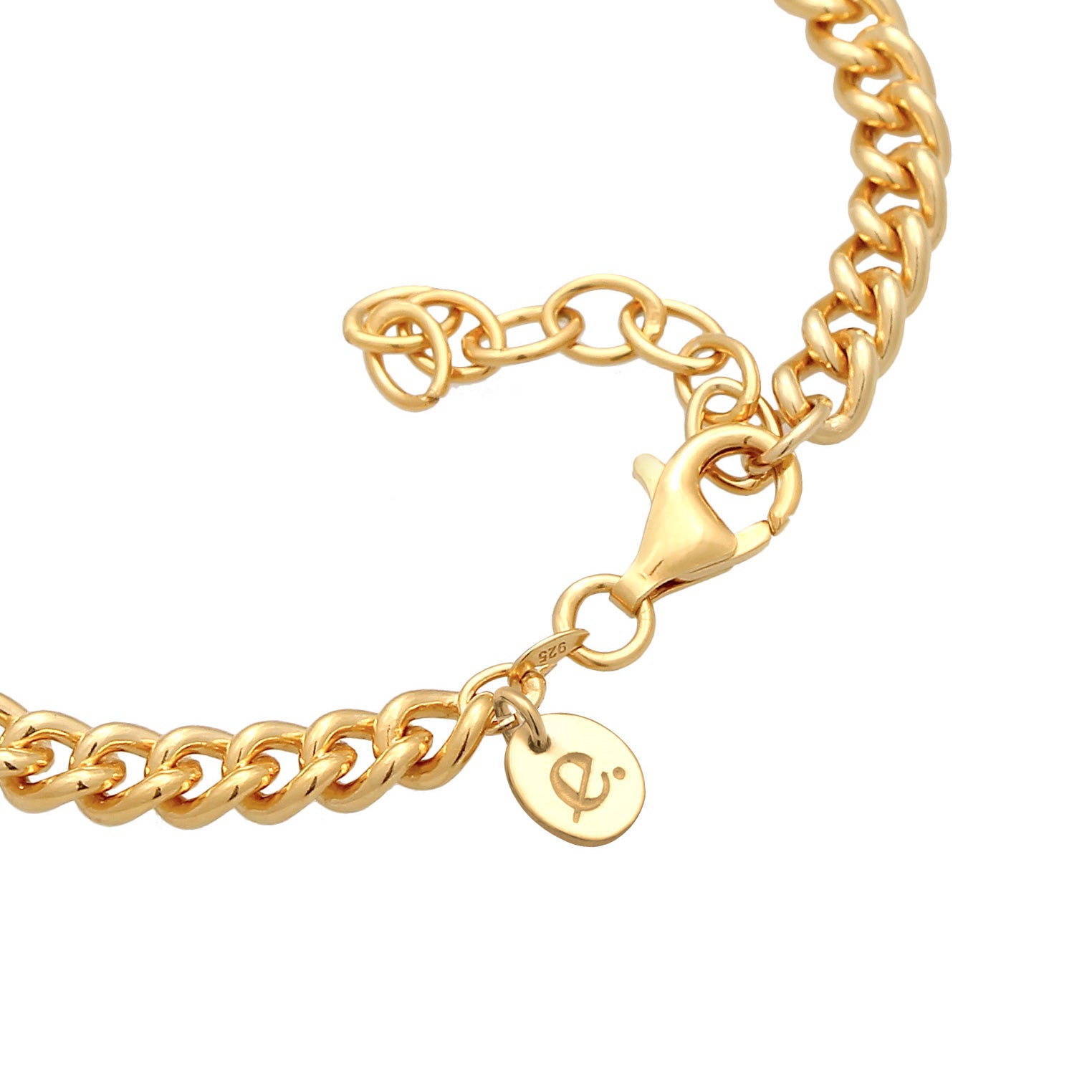 Gold - Elli PREMIUM | Armband Massiv | 925er Sterling Silber