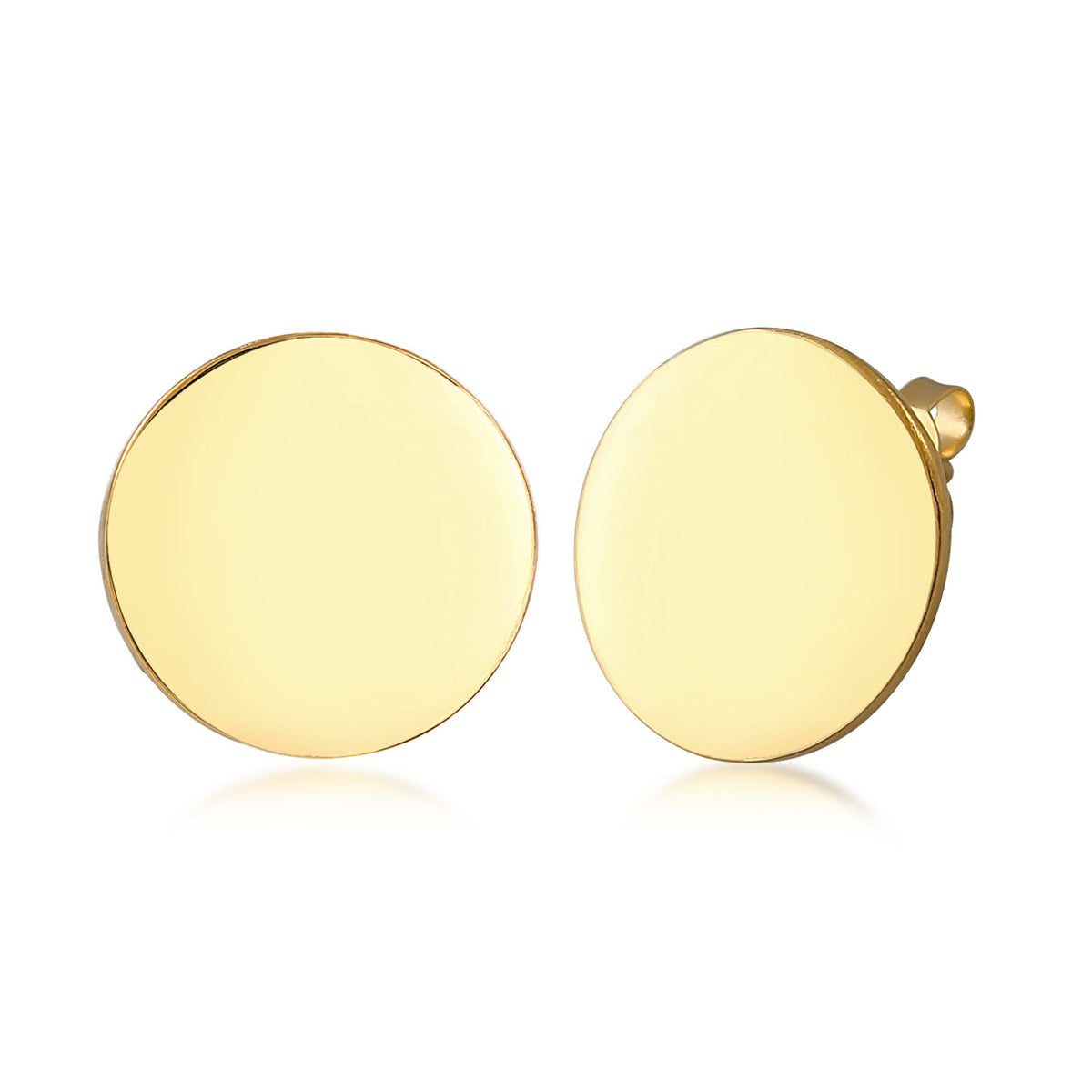 Gold - Elli | Ohrstecker Kreis | 925er Sterling Silber