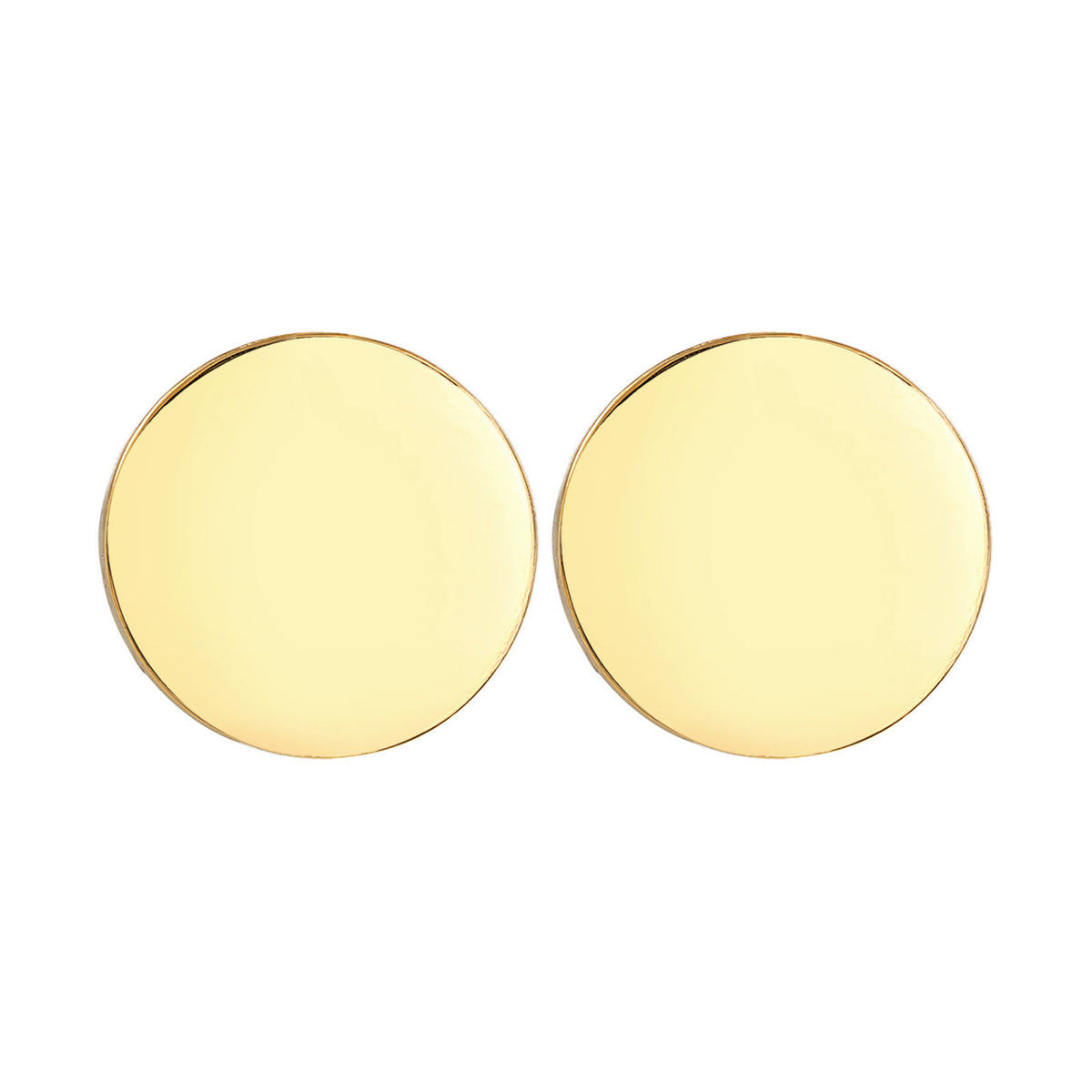 Gold - Elli | Ohrstecker Kreis | 925er Sterling Silber