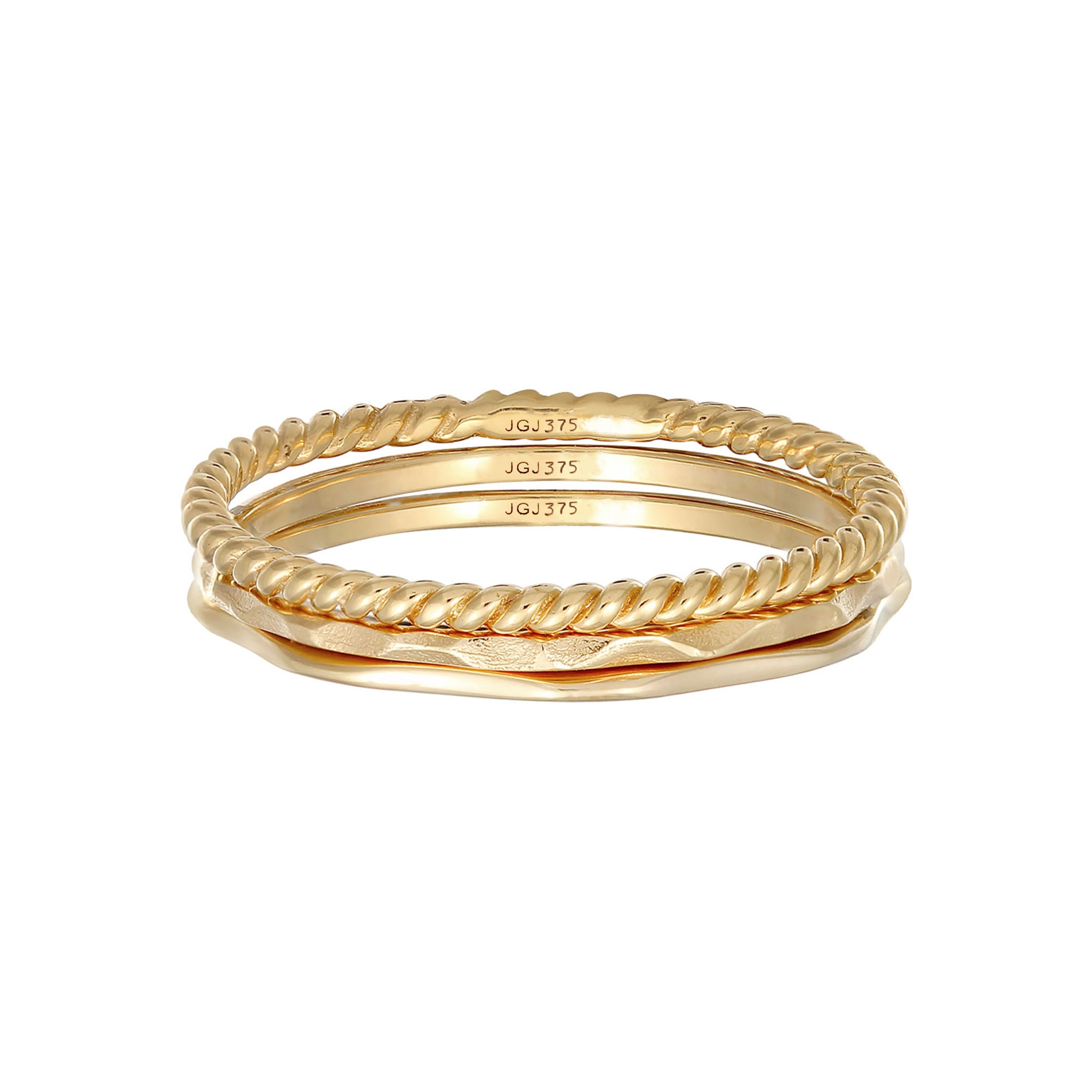 Gold - Elli PREMIUM | Ring-Set Basic | 375er Gelbgold