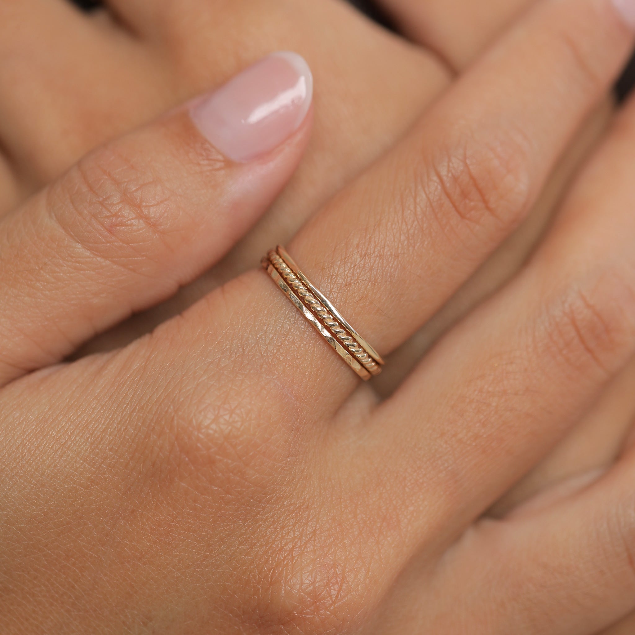 Gold - Elli PREMIUM | Ring-Set Basic | 375er Gelbgold