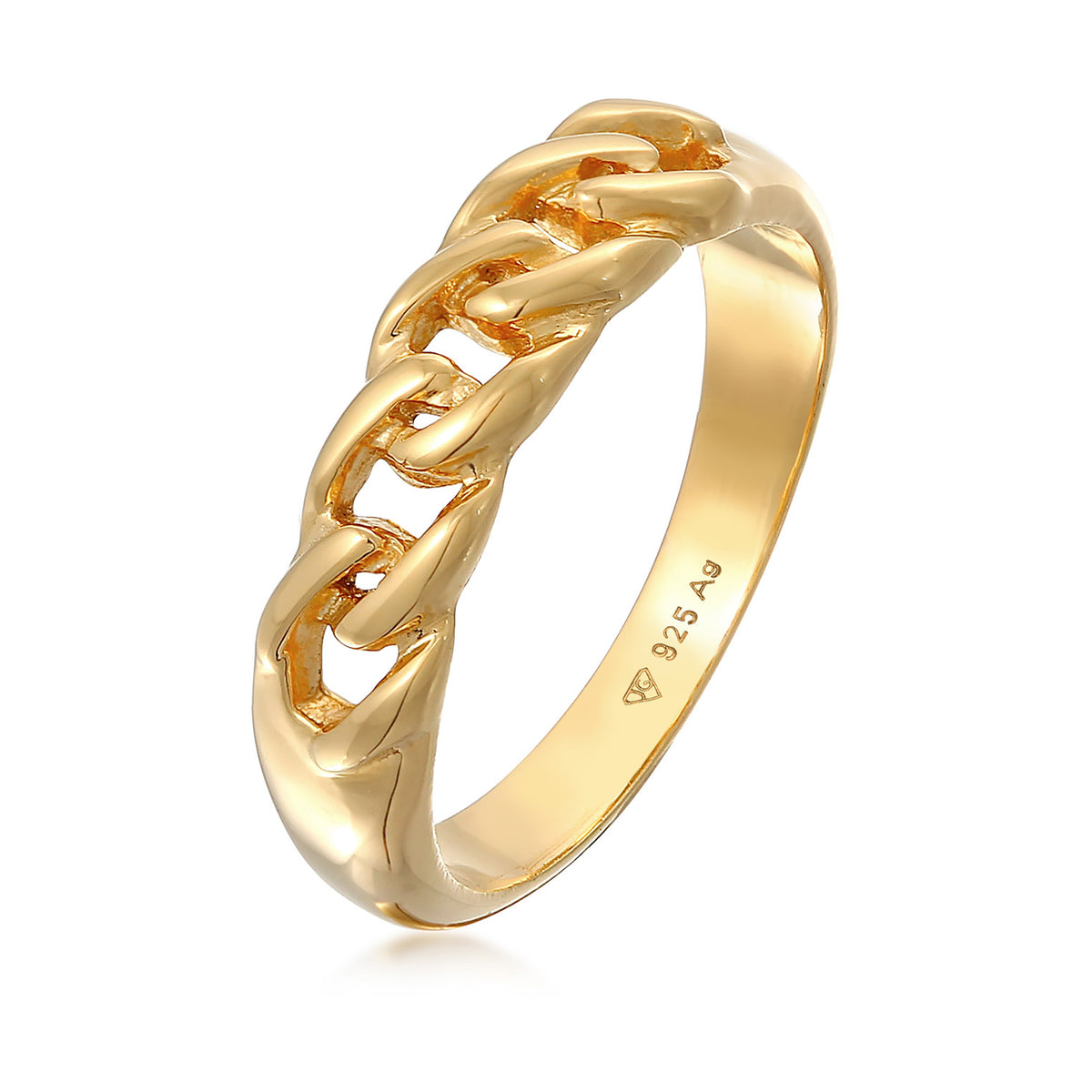 Gold - Elli | Bandring Knoten | 925er Sterling Silber