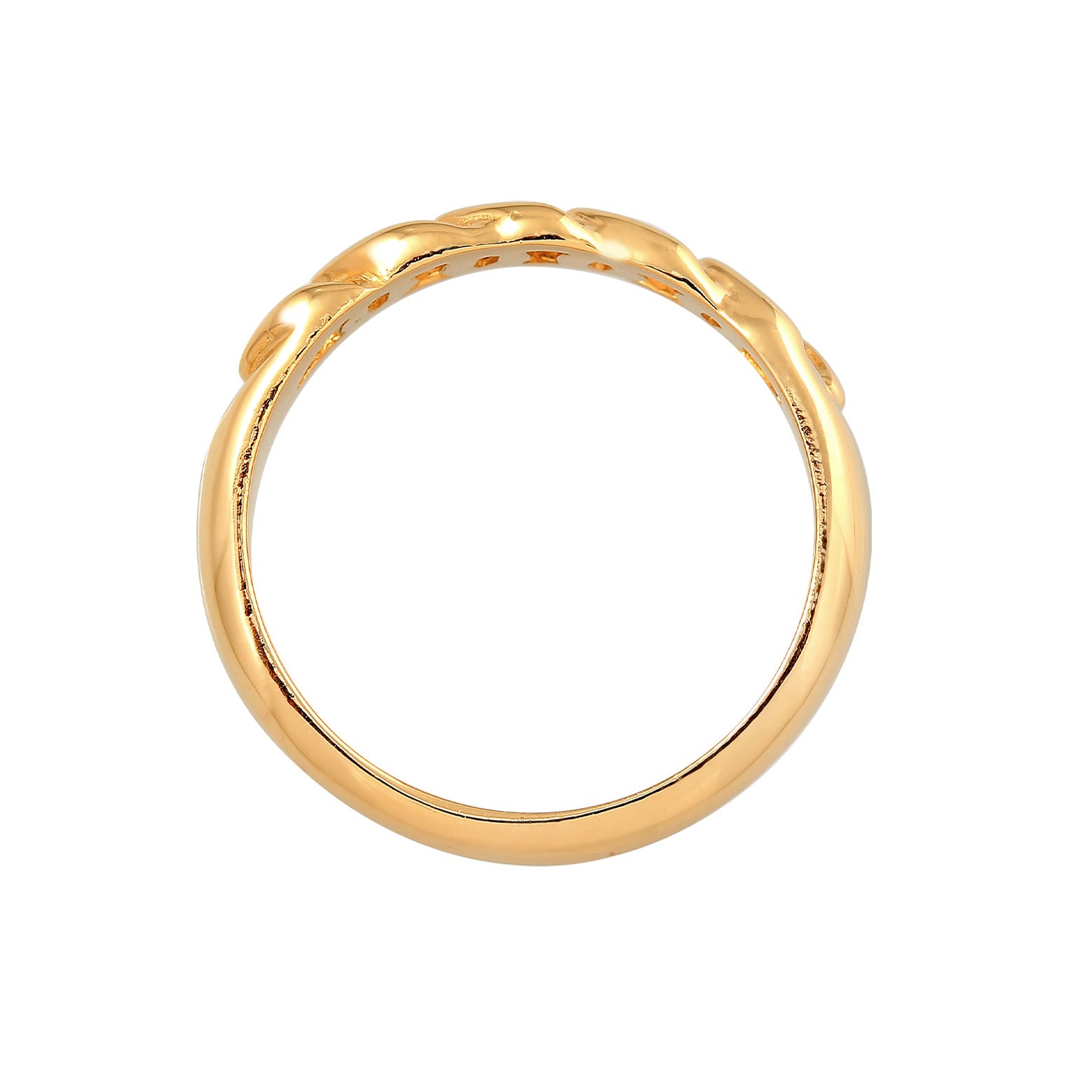 Gold - Elli | Bandring Knoten | 925er Sterling Silber