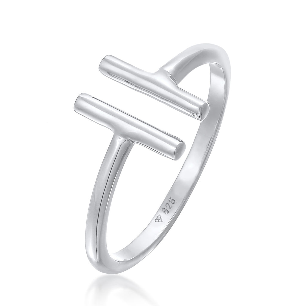 Silber - Elli | Ring Offen Geo | 925er Sterling Silber