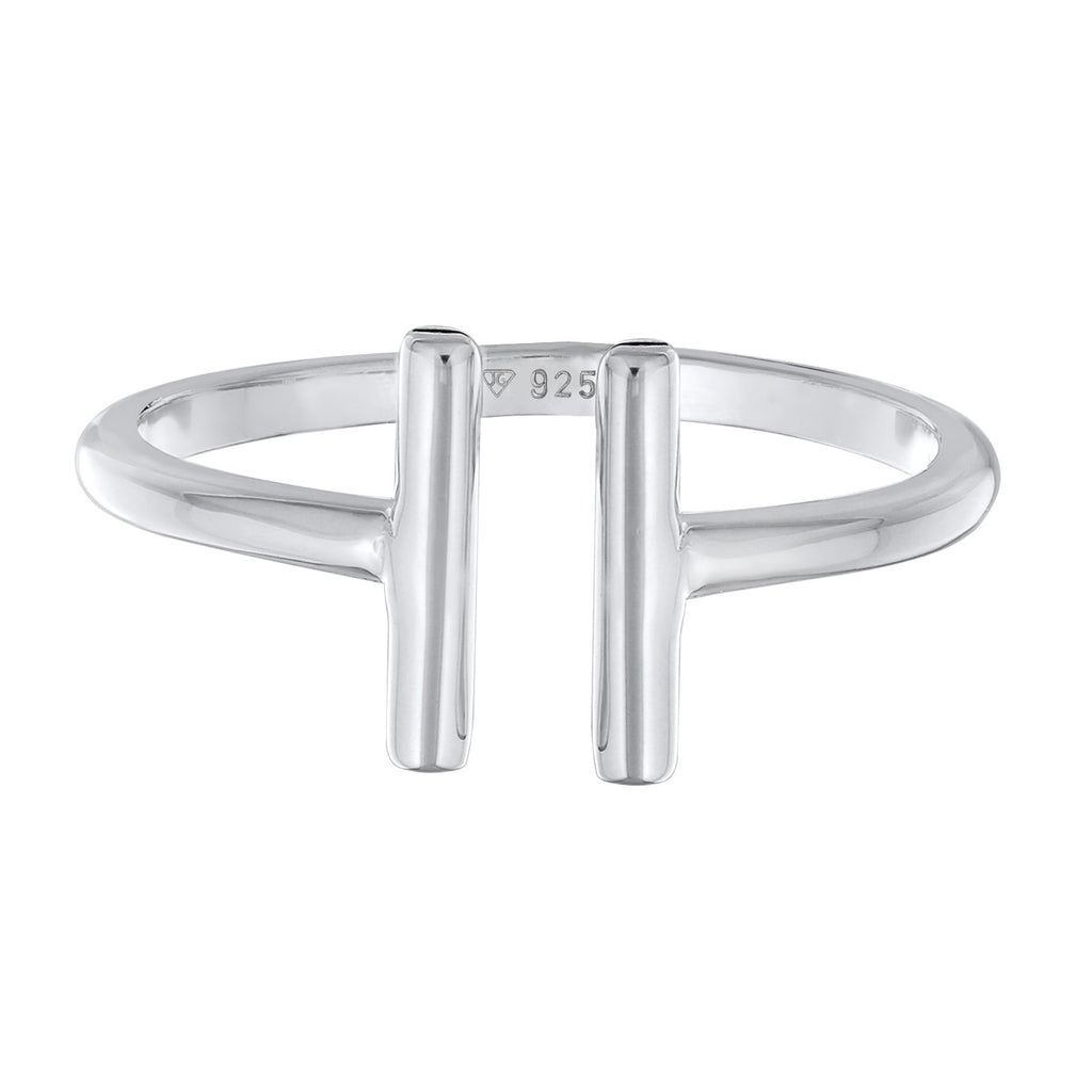 Silber - Elli | Ring Offen Geo | 925er Sterling Silber