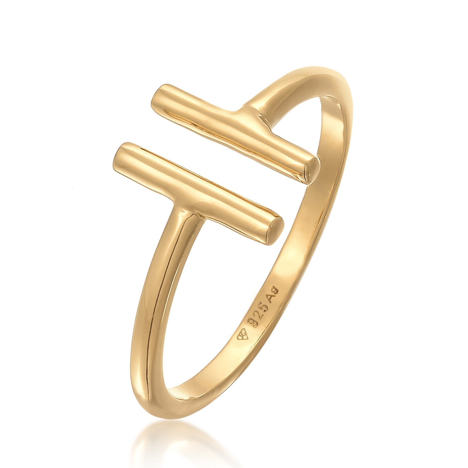 Gold - Elli | Ring Offen Geo | 925er Sterling Silber