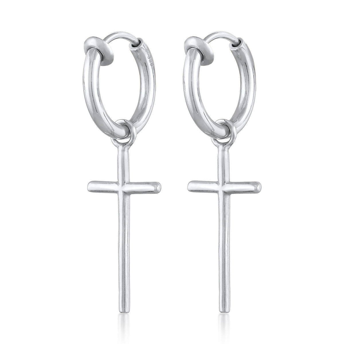 Silber - Elli | Creolen Ohrclips | 925er Sterling Silber