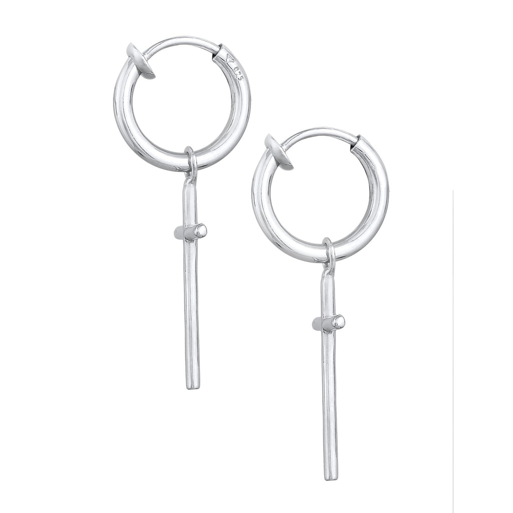 Silber - Elli | Creolen Ohrclips | 925er Sterling Silber