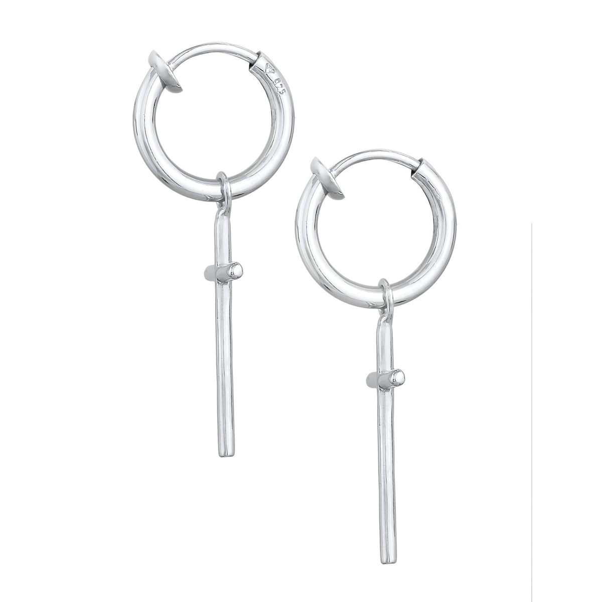 Silber - Elli | Creolen Ohrclips | 925er Sterling Silber