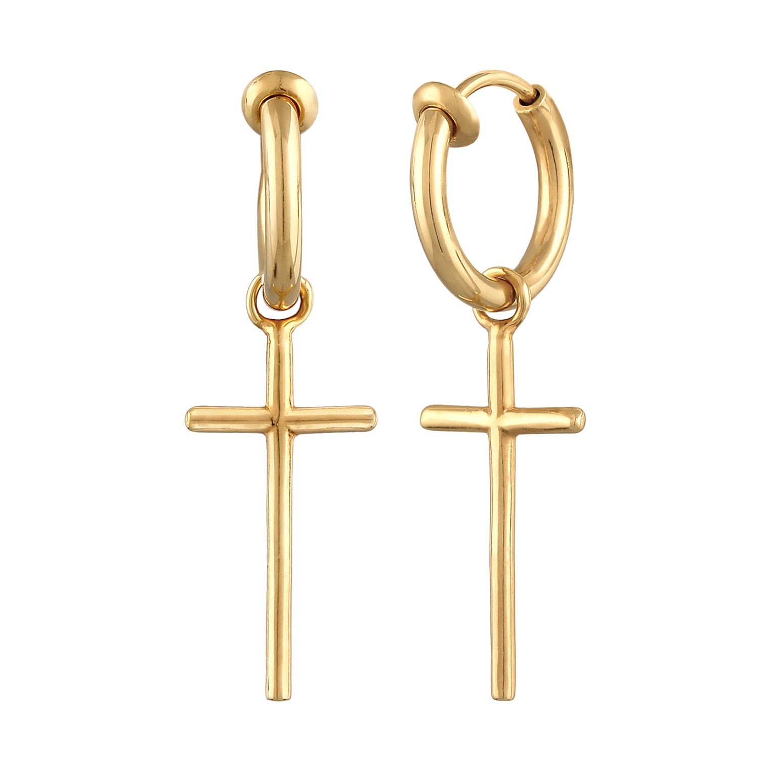 Gold - Elli | Creolen Ohrclips | 925er Sterling Silber