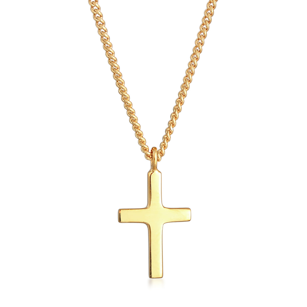 Gold - Elli PREMIUM | Halskette Kreuz Anhänger | 925 Sterling Silber