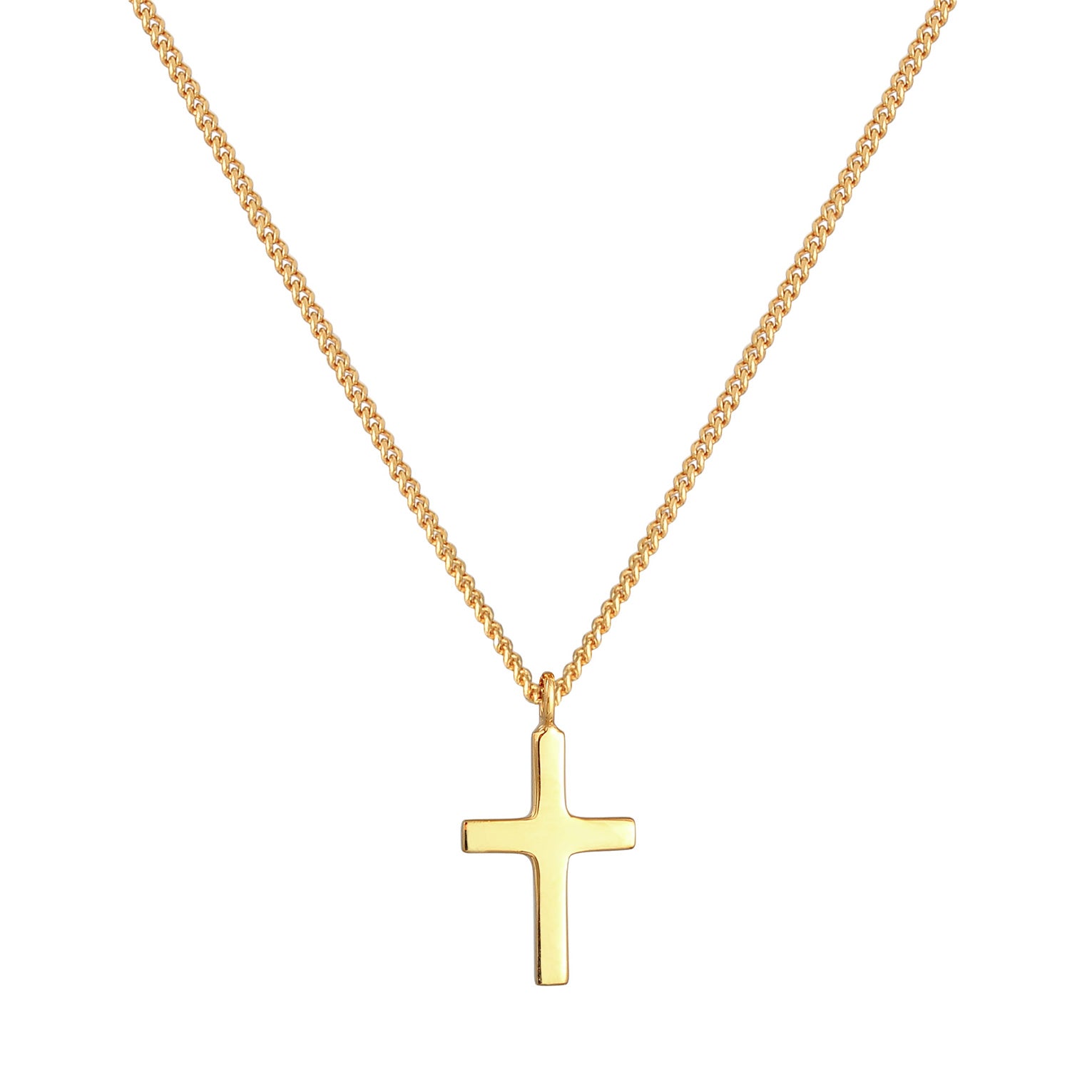 Gold - Elli PREMIUM | Halskette Kreuz Anhänger | 925 Sterling Silber