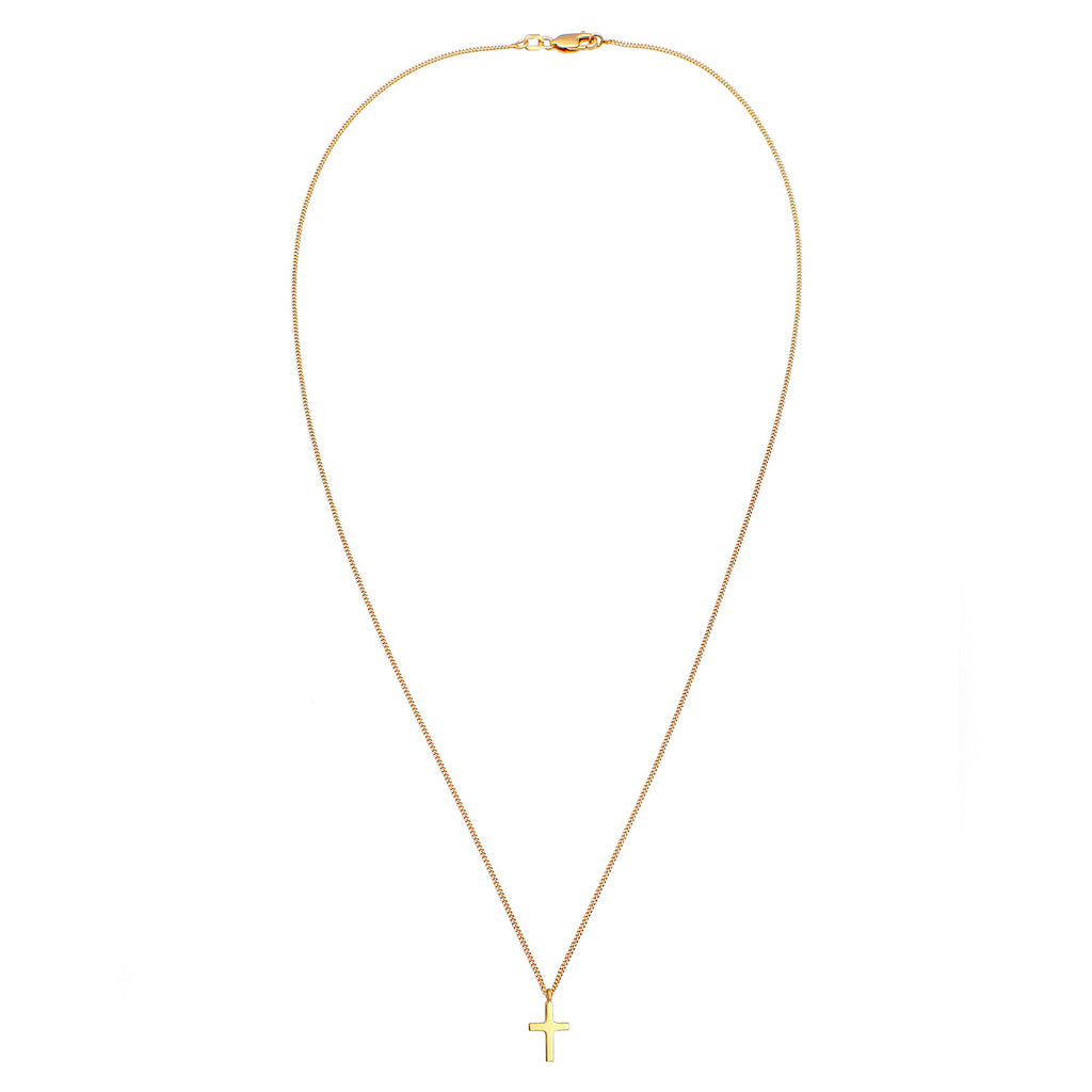Gold - Elli PREMIUM | Halskette Kreuz Anhänger | 925 Sterling Silber