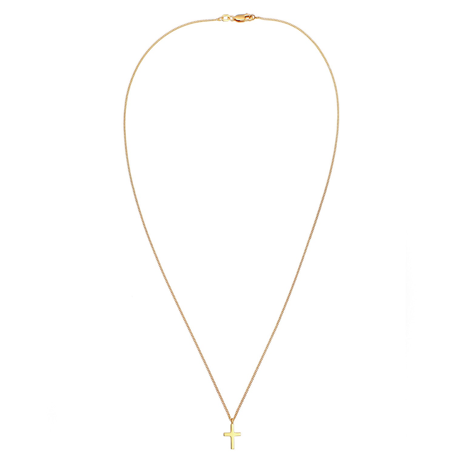 Gold - Elli PREMIUM | Halskette Kreuz Anhänger | 925 Sterling Silber