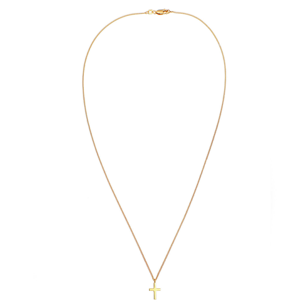 Gold - Elli PREMIUM | Halskette Kreuz Anhänger | 925 Sterling Silber
