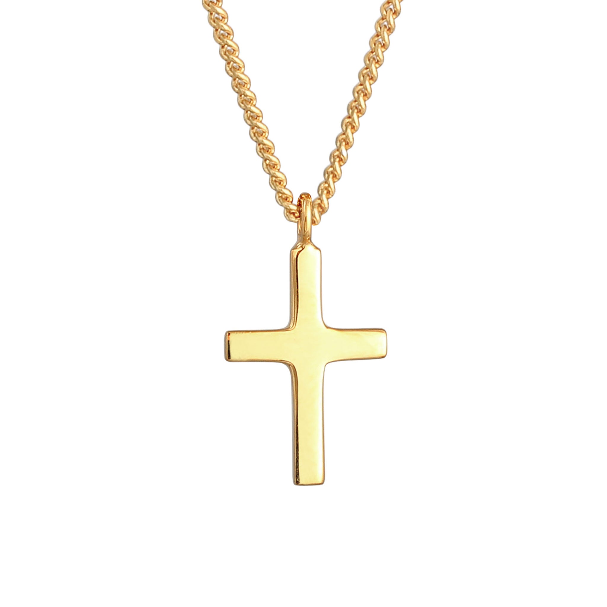 Gold - Elli PREMIUM | Halskette Kreuz Anhänger | 925 Sterling Silber