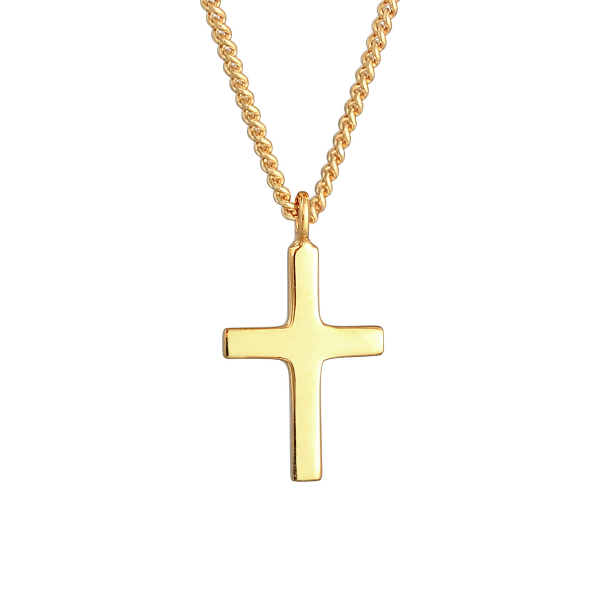 Gold - Elli PREMIUM | Halskette Kreuz Anhänger | 925 Sterling Silber