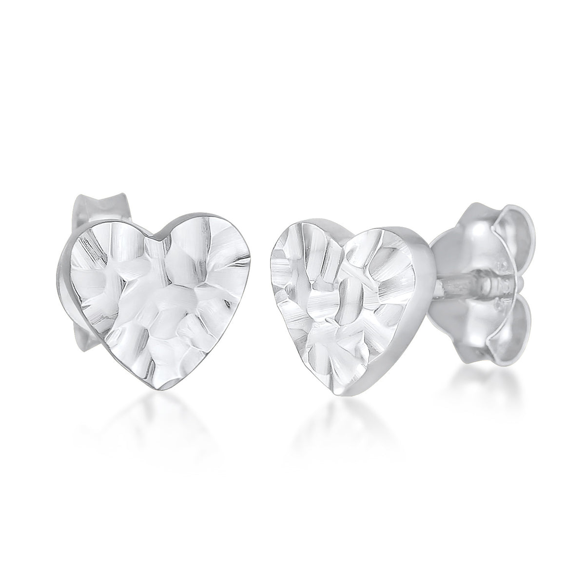 Silber - Elli | Ohrstecker Herz Organic | 925er Sterling Silber