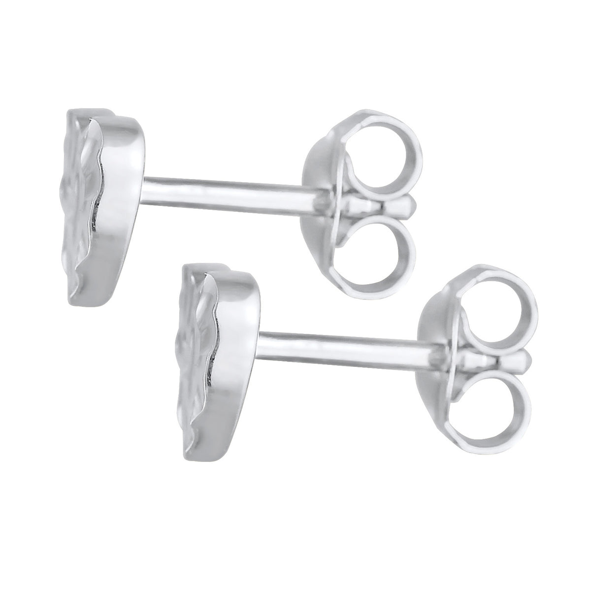 Silber - Elli | Ohrstecker Herz Organic | 925er Sterling Silber