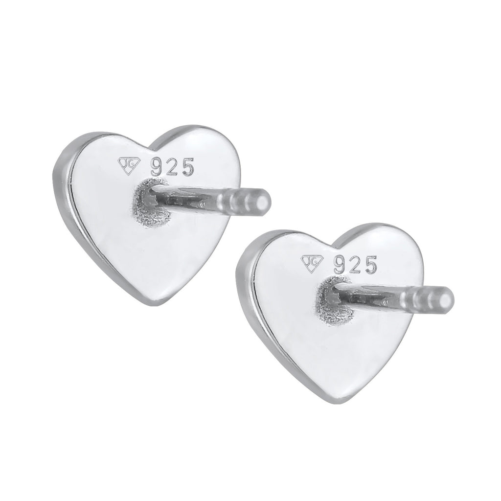 Silber - Elli | Ohrstecker Herz Organic | 925er Sterling Silber