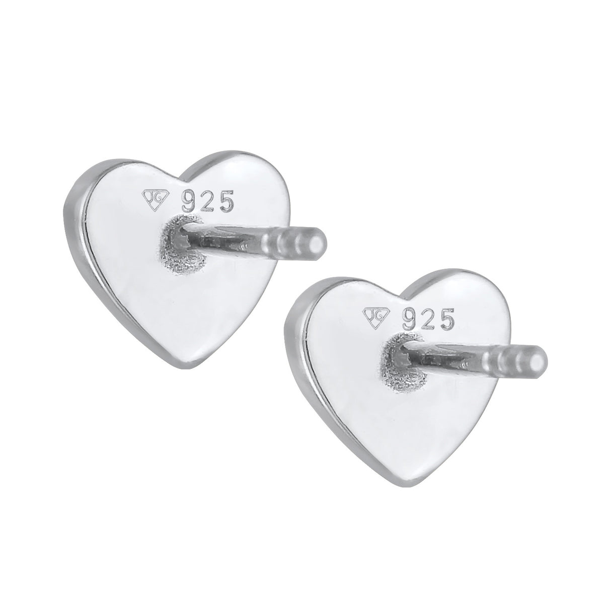 Silber - Elli | Ohrstecker Herz Organic | 925er Sterling Silber