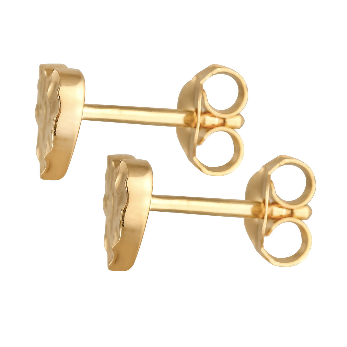 Gold - Elli | Ohrstecker Herz Organic | 925er Sterling Silber