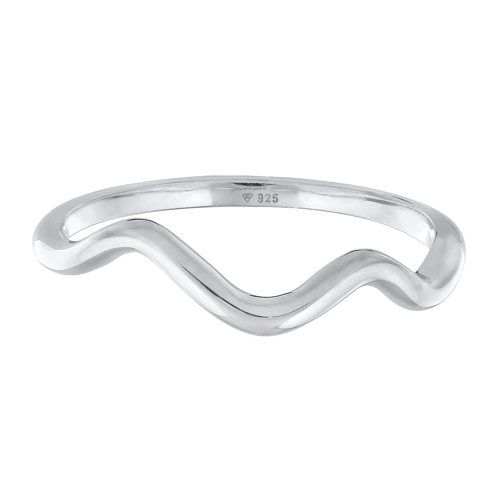 Silber - Elli | Ring Wellen Organic | 925er Sterling Silber