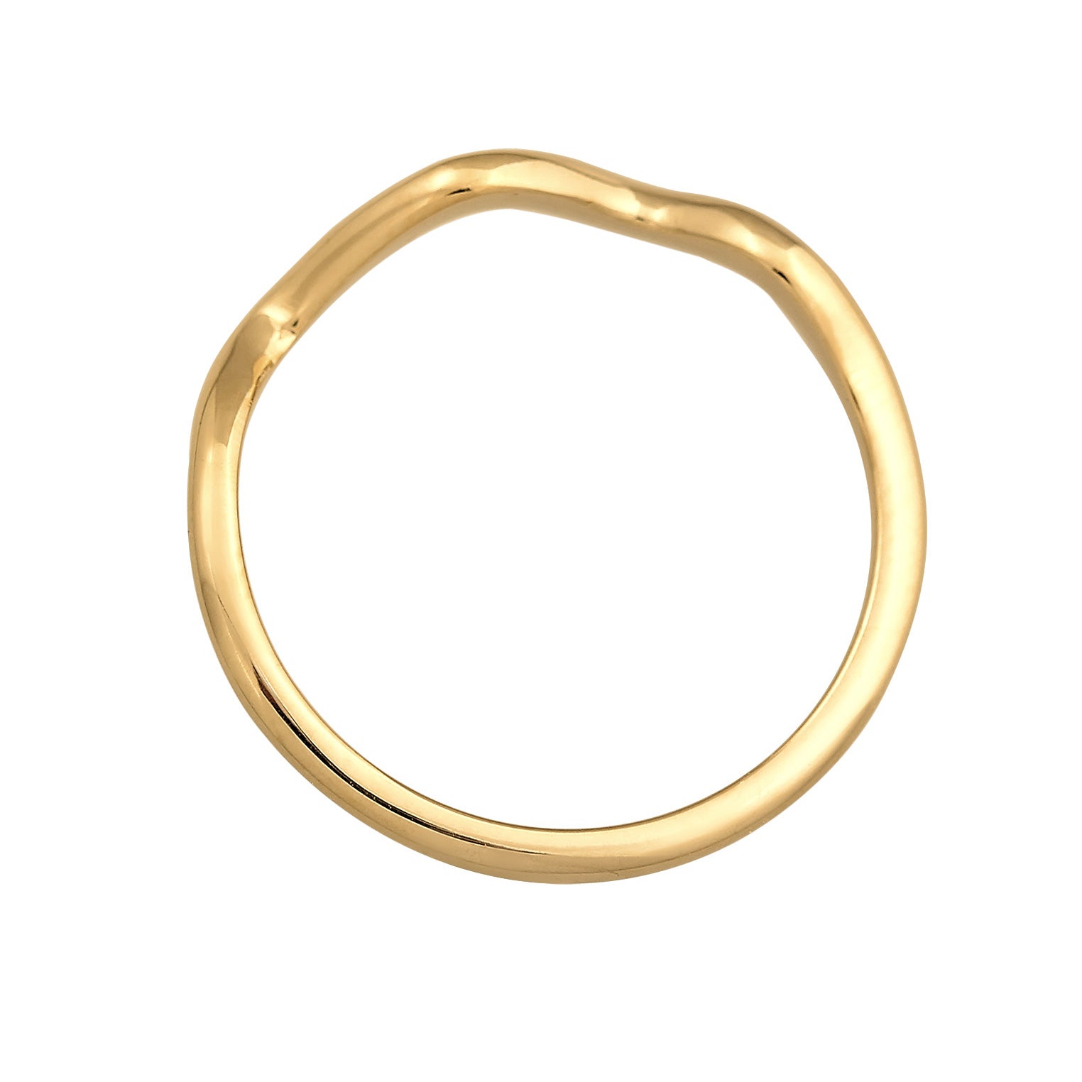 Gold - Elli | Ring Wellen | 925er Sterling Silber vergoldet