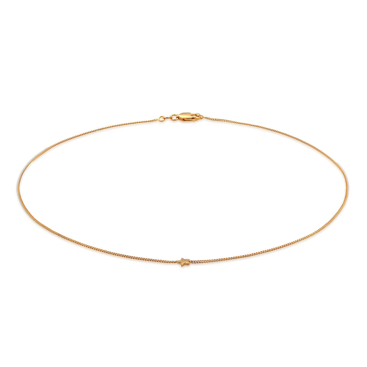 Gold - Elli PREMIUM | Choker Stern | 375er Gelbgold