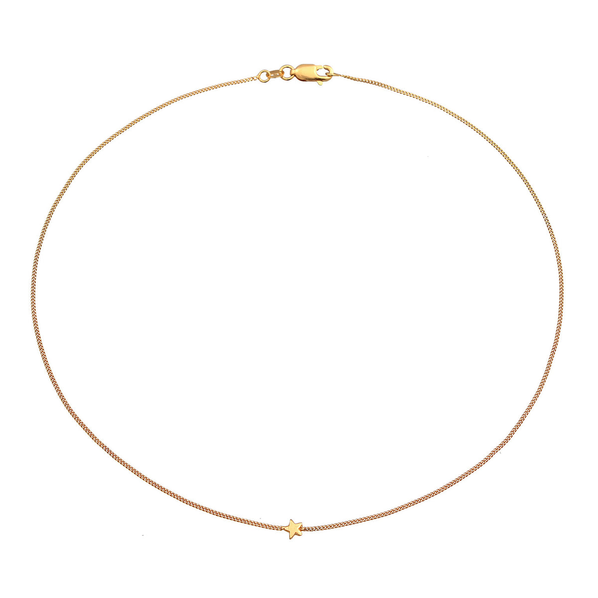 Gold - Elli PREMIUM | Choker Stern | 375er Gelbgold