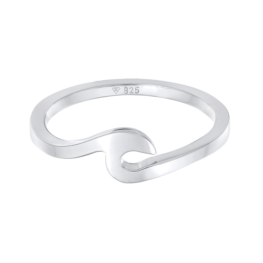 Silber - Elli | Ring Welle | 925er Sterling Silber