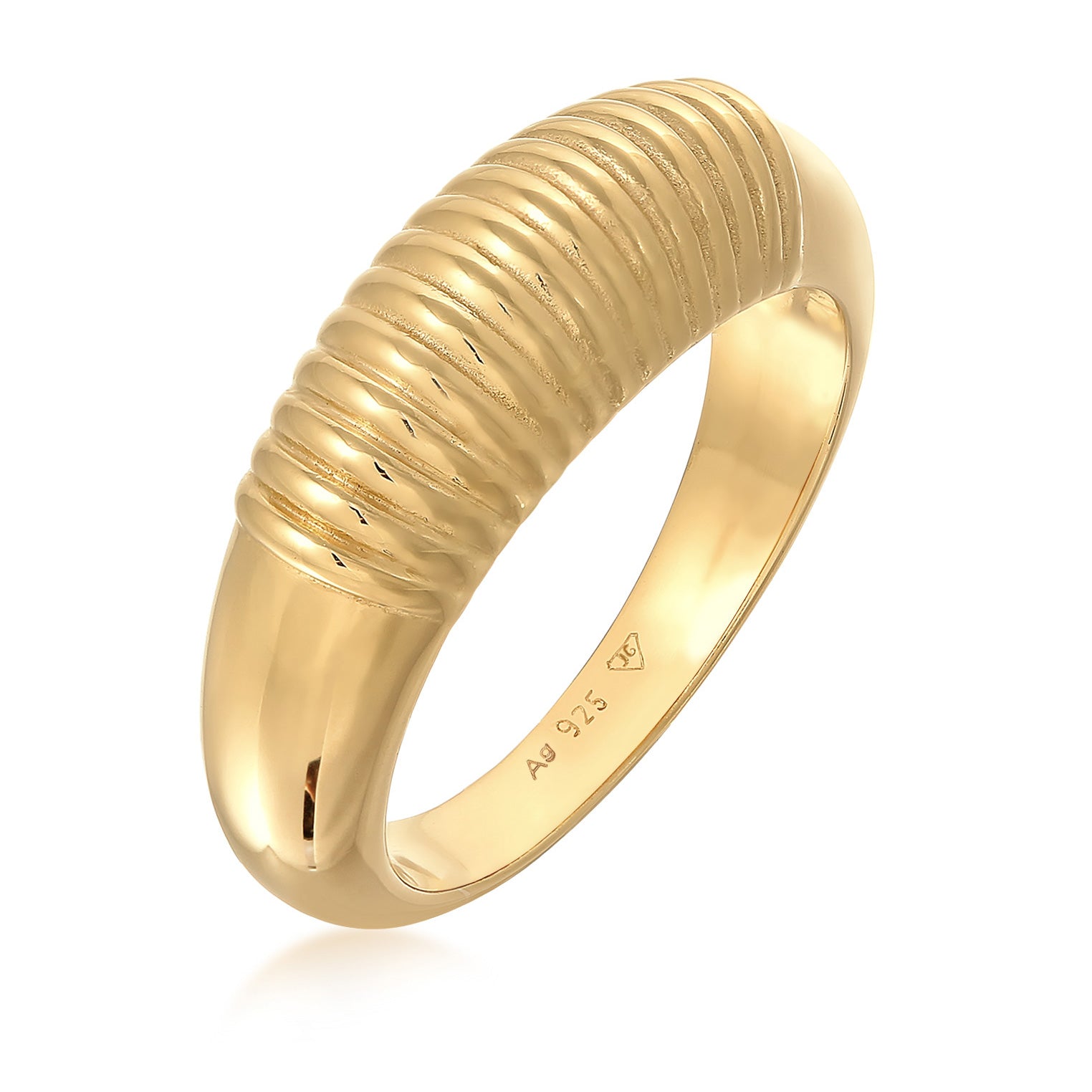 Gold - Elli PREMIUM | Bandring Chunky | 925er Sterling Silber