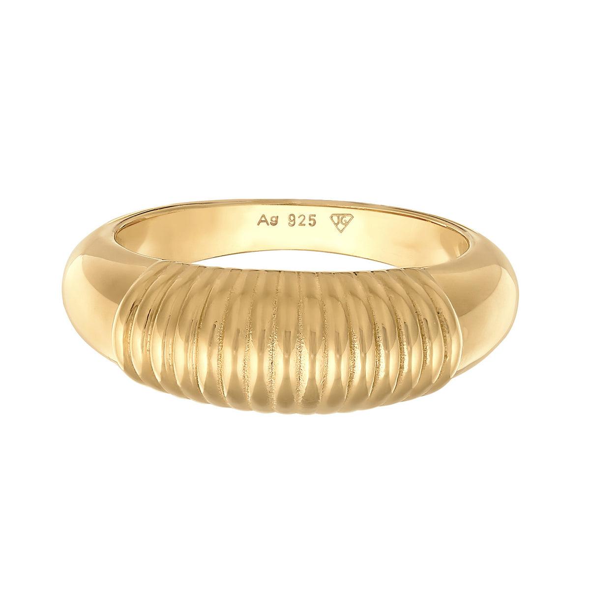 Gold - Elli PREMIUM | Bandring Chunky | 925er Sterling Silber