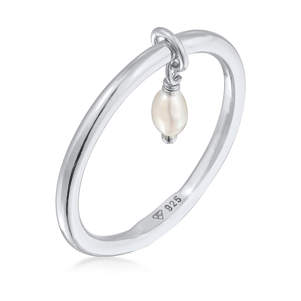 Silber - Elli | Bandring | Süßwasserperle | 925er Sterling Silber