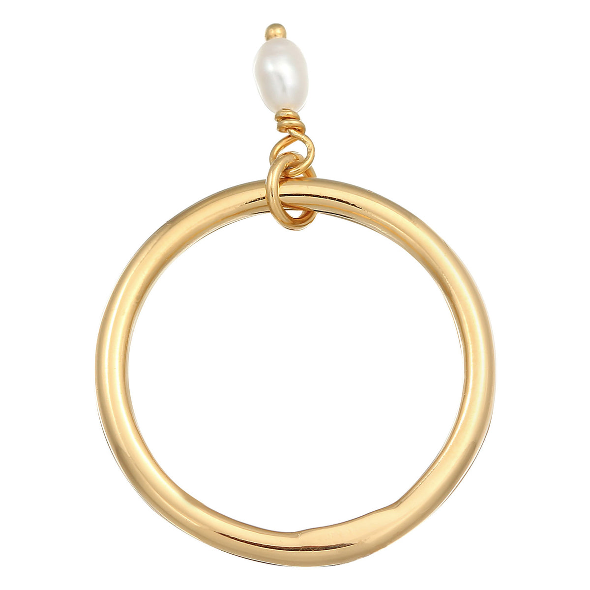 Gold - Elli | Bandring | Süßwasserperle | 925er Sterling Silber