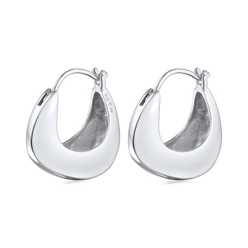 Silber - Elli | Creolen Chunky | 925er Sterling Silber