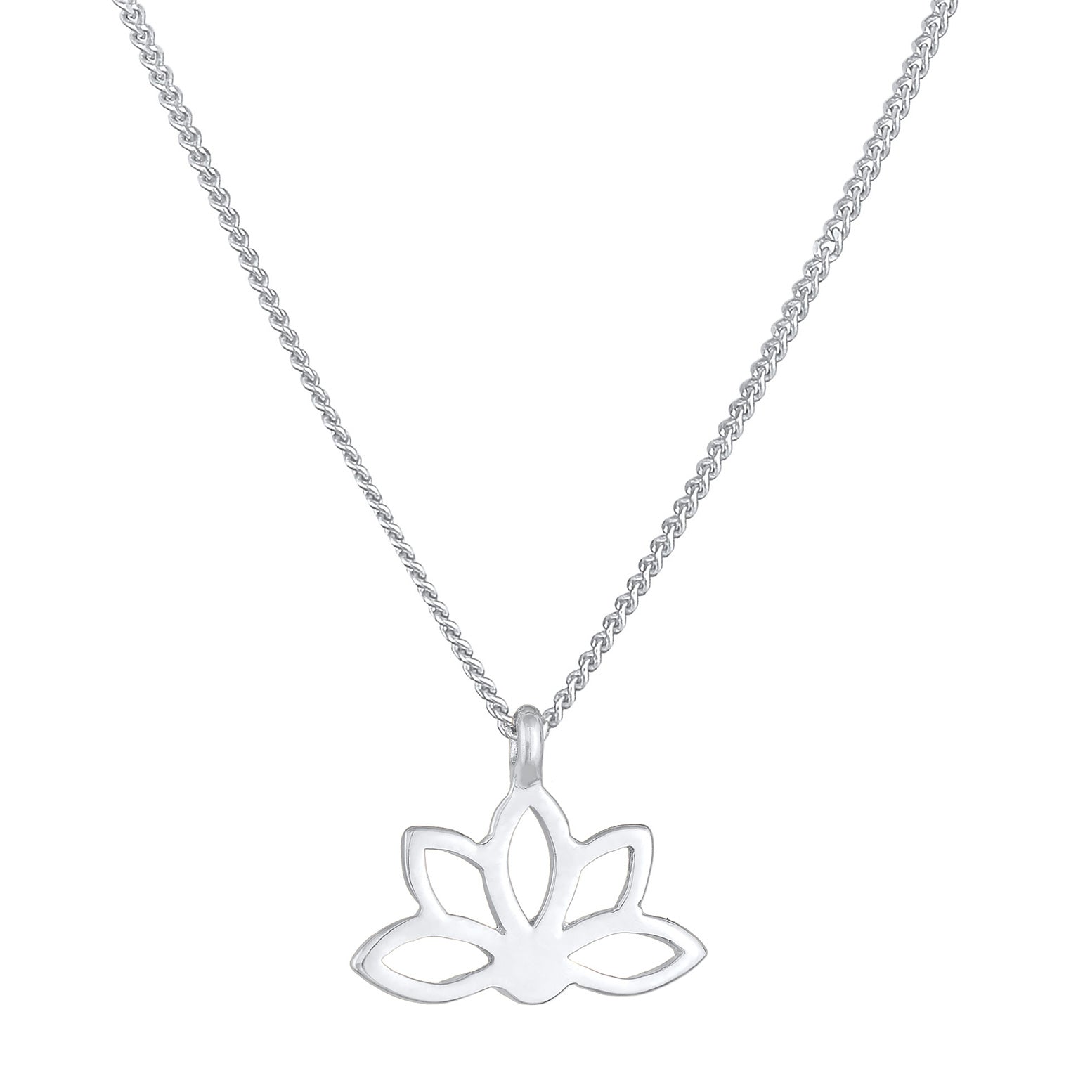 Silber - Elli | Halskette Lotusblume | 925er Sterling Silber