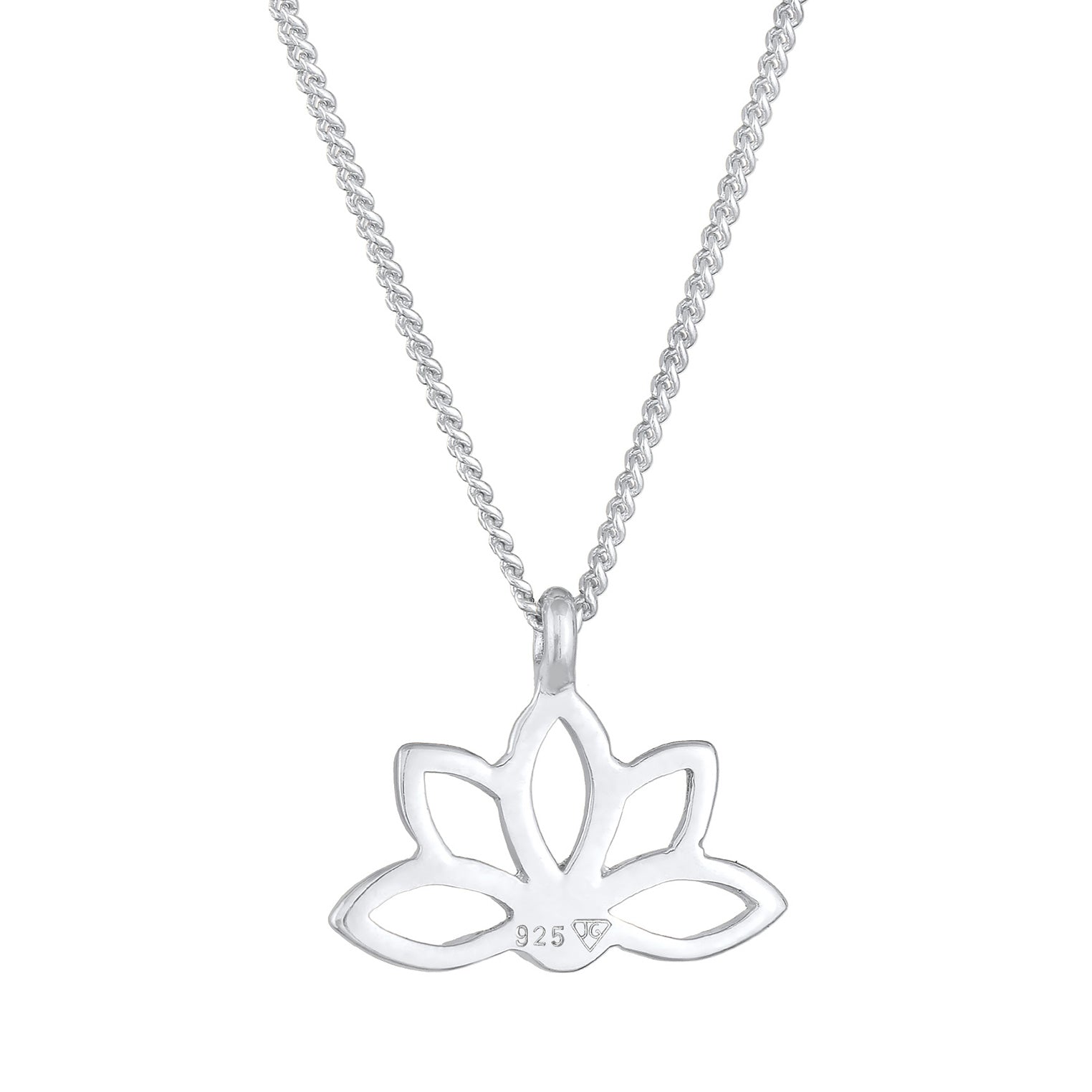 Silber - Elli | Halskette Lotusblume | 925er Sterling Silber