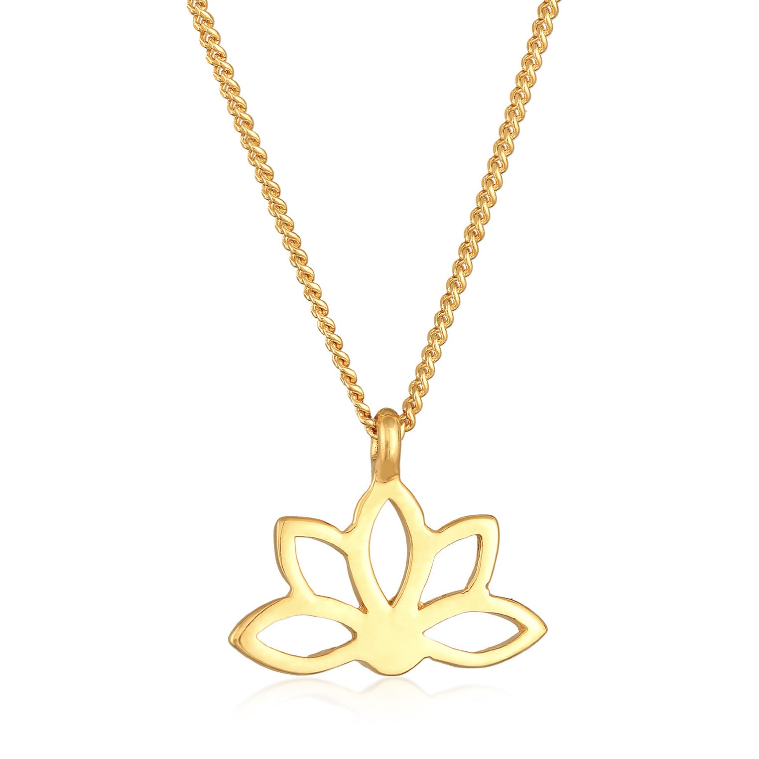 Gold - Elli | Halskette Lotusblume | 925er Sterling Silber