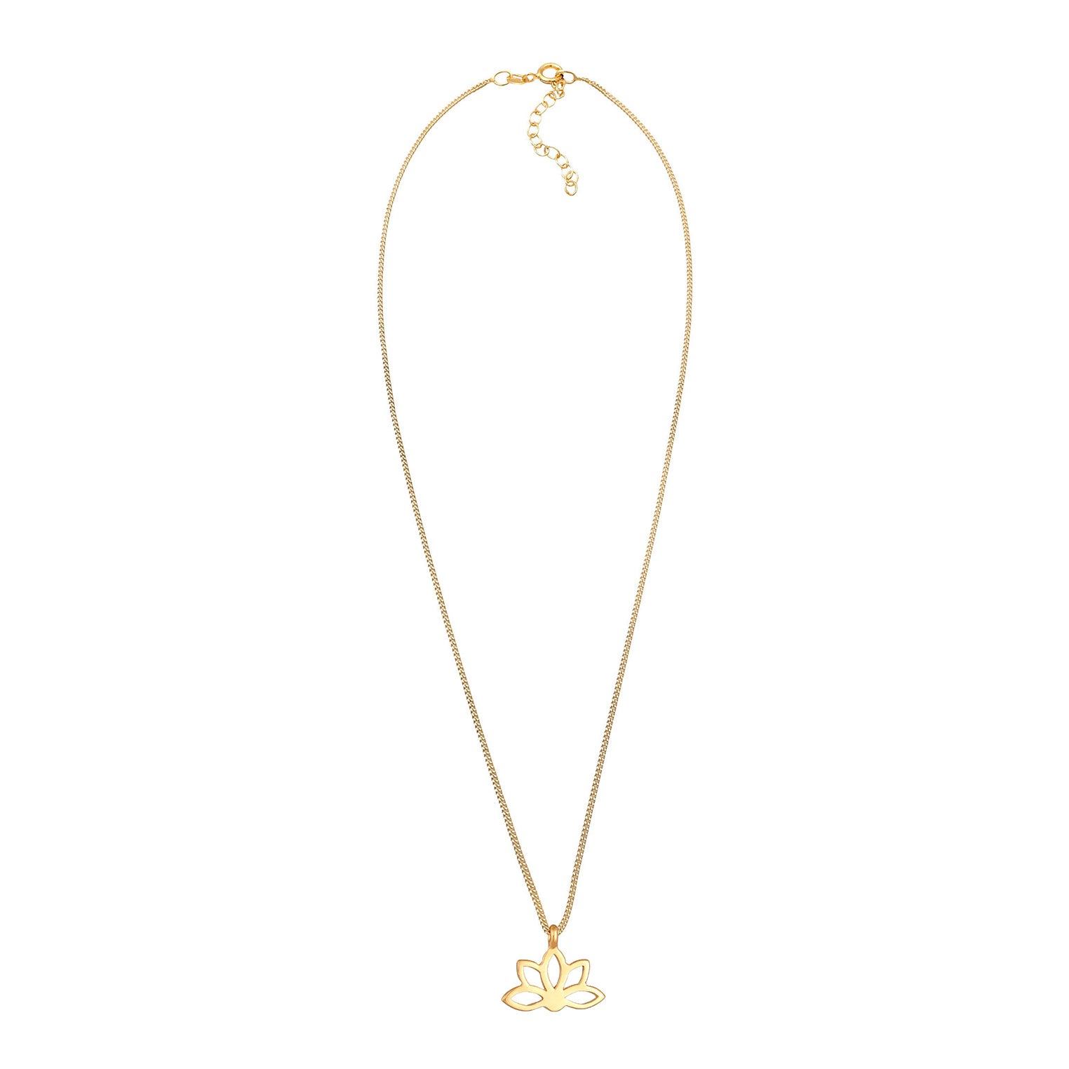 Gold - Elli | Halskette Lotusblume | 925er Sterling Silber