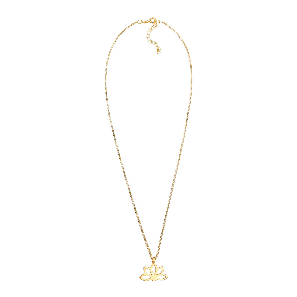Gold - Elli | Halskette Lotusblume | 925er Sterling Silber