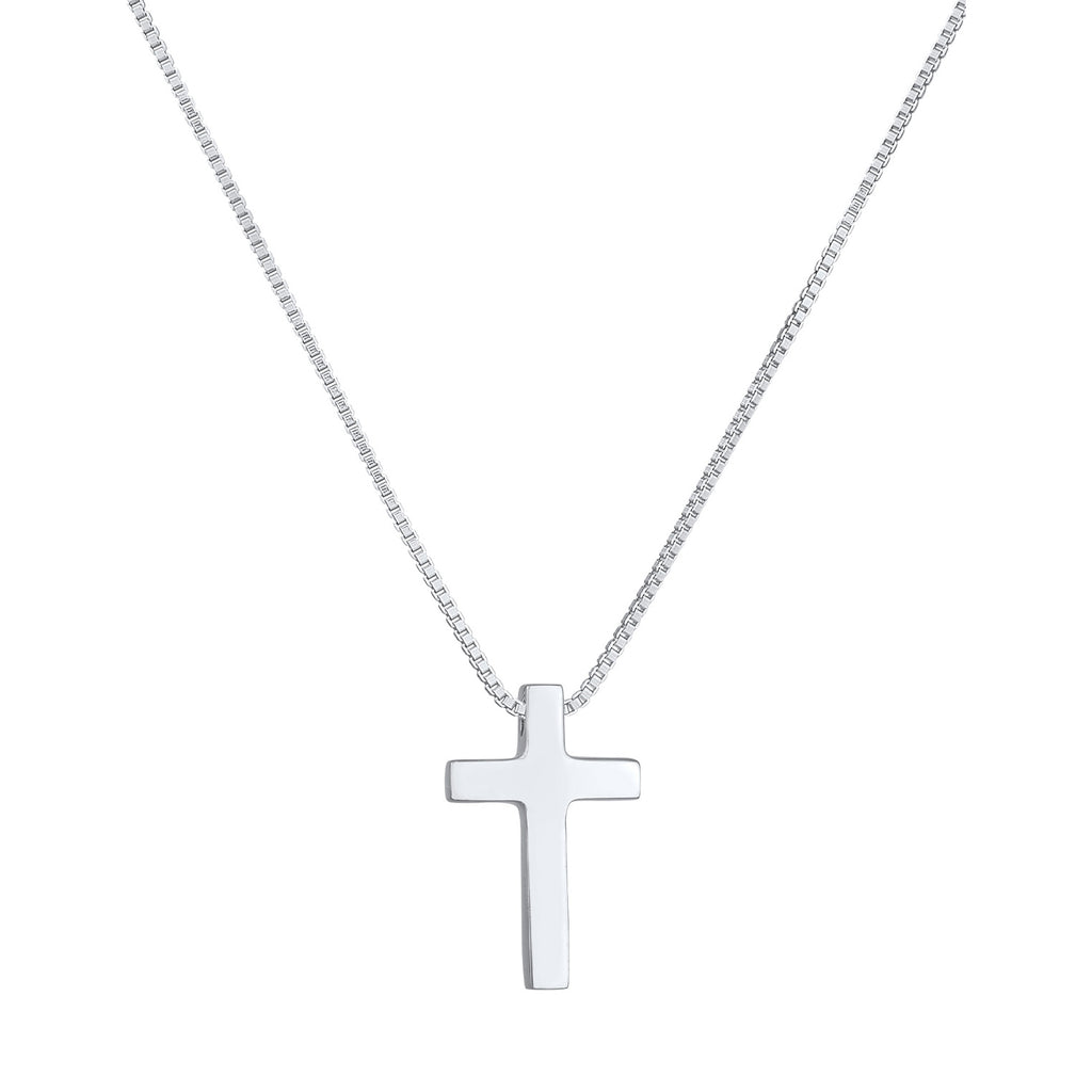 Silber - Elli PREMIUM | Halskette Kreuz | 925er Sterling Silber