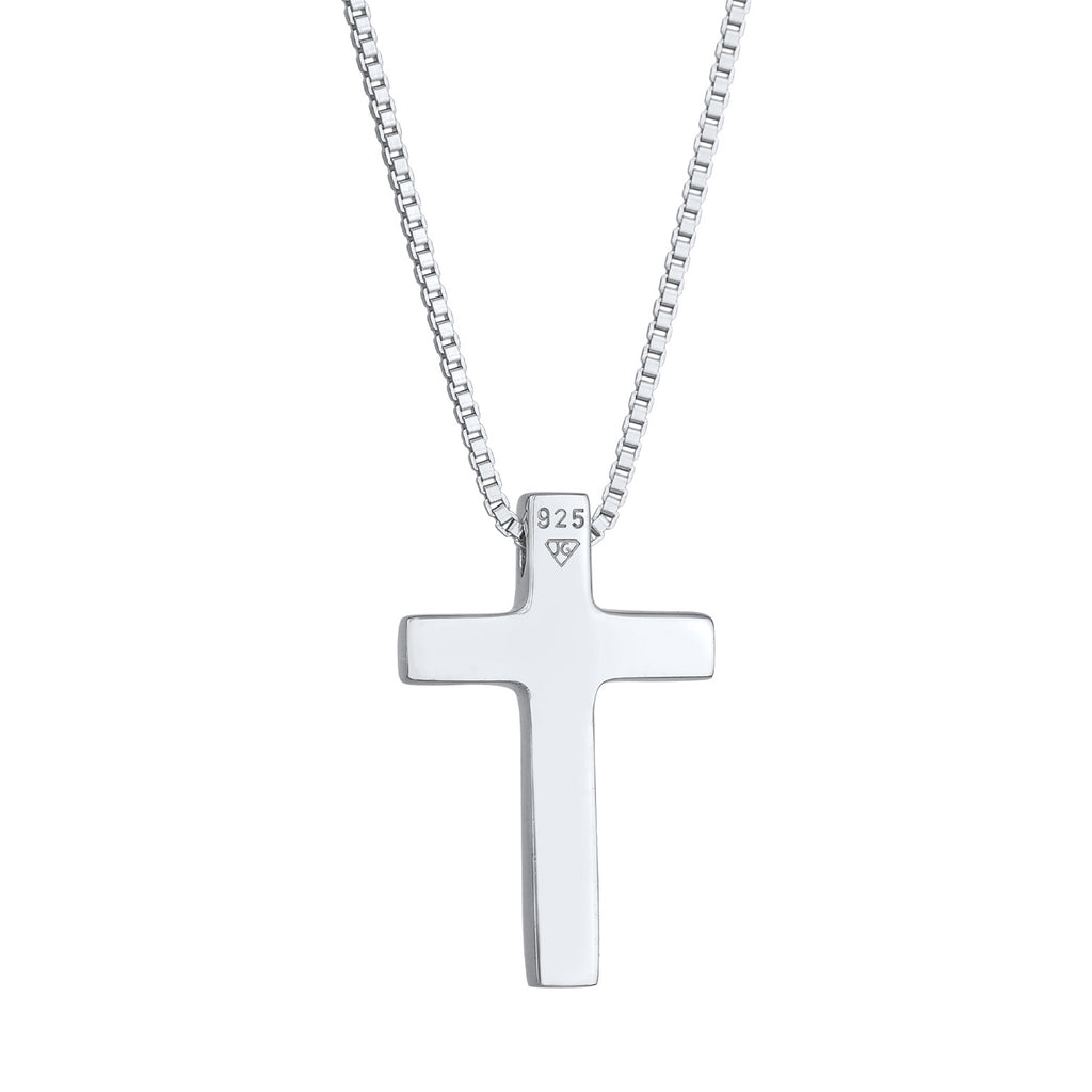 Silber - Elli PREMIUM | Halskette Kreuz | 925er Sterling Silber